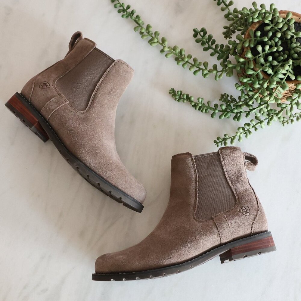 ARIAT Wexford Waterproof Chelsea Taupe Ankle Boots Women’s Sz 7.5